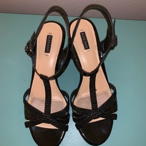 Alex Marie Black Sparkle Heels